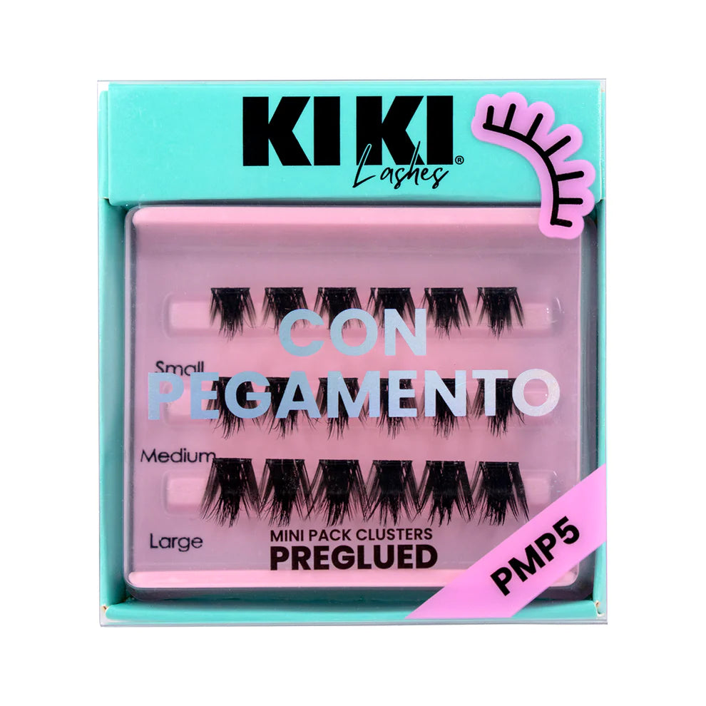 Pestañas postizas KIKI | MINI PACK CLUSTERS CON PEGAMENTO