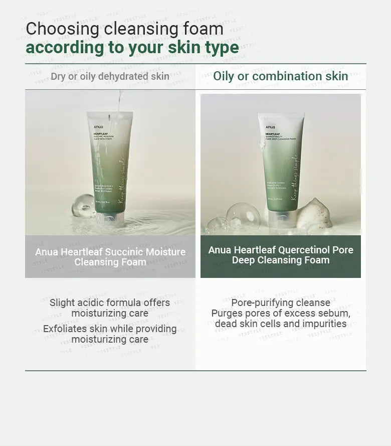 Anua - Espuma Limpiadora Heartleaf Quercetinol Pore Deep Cleansing Foam