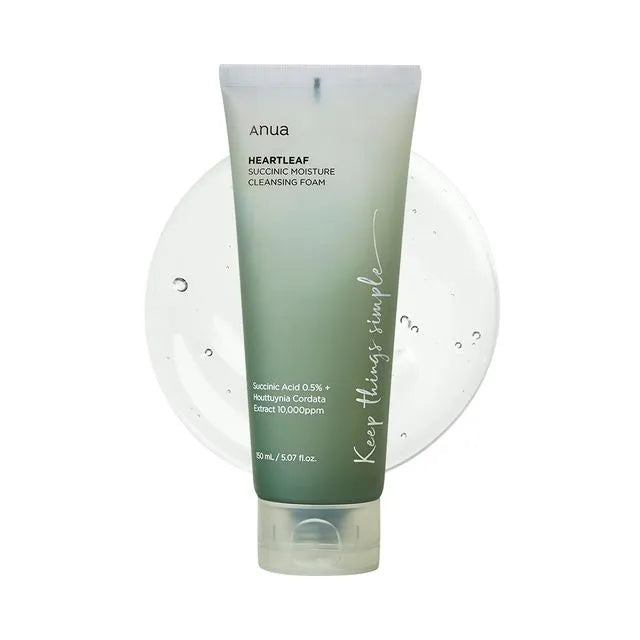 ANUA- Espuma Limpiadora Heartleaf Succinic Moisture Cleansing Foam