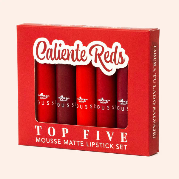 SET DE LABIALES MATE MOUSSE CALIENTE REDS