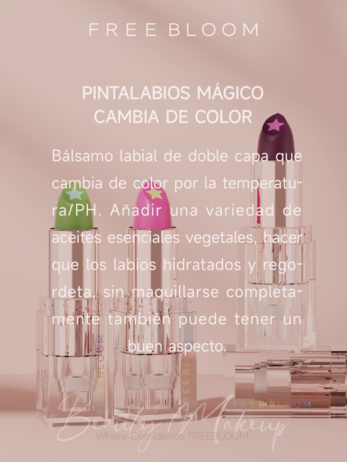 PINTA LABIOS MÁGICO CAMBIA DE COLOR