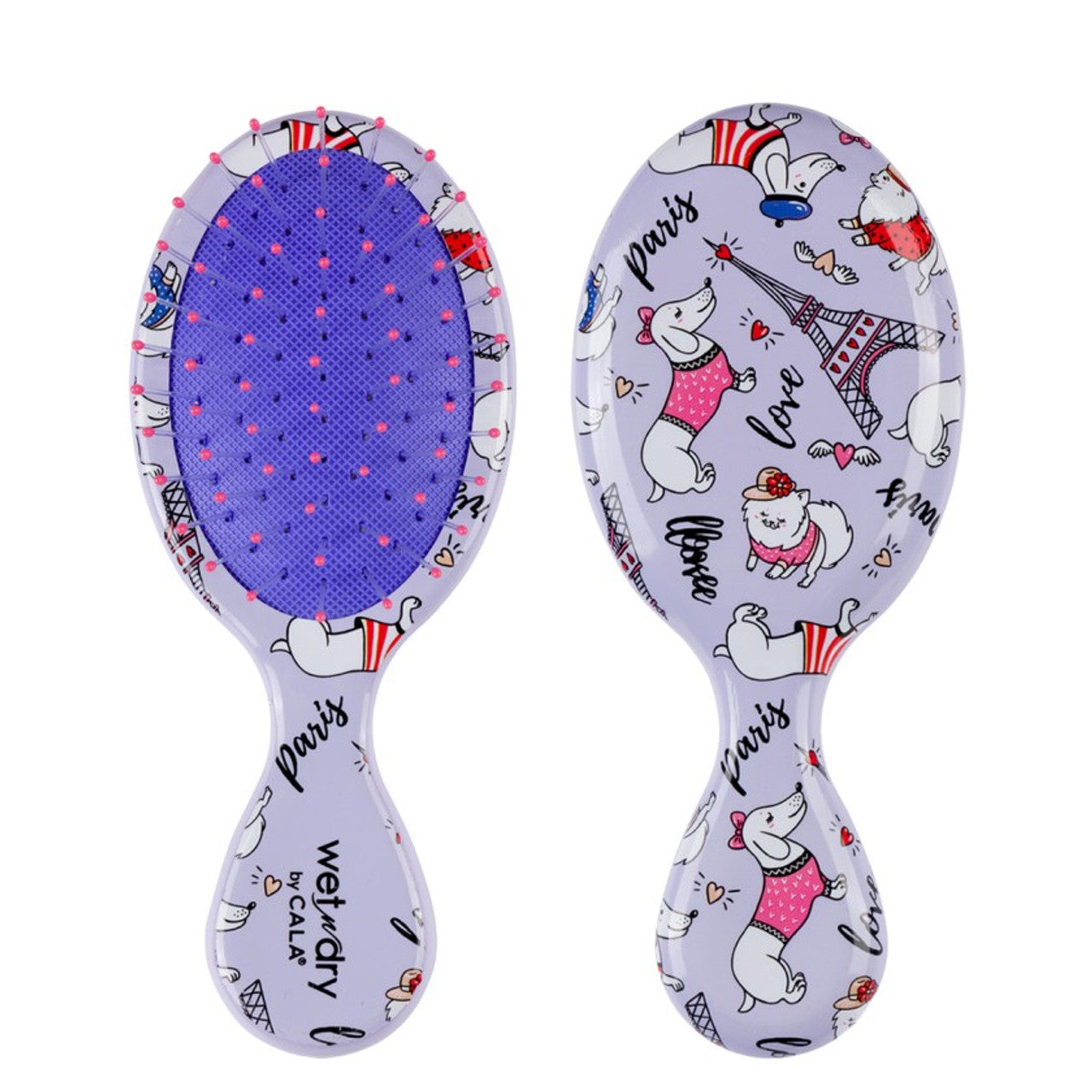 66784 WET-N-DRY TRAVEL HAIR BRUSH-PARIS-POOCH