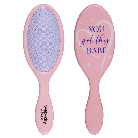 66814 WET-N-DRY DETANGLING HAIR BRUSH(YOU GOT THIS BABE)