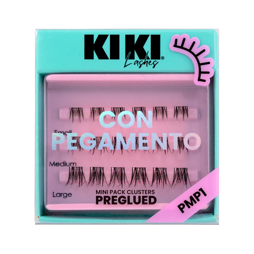 Pestañas postizas KIKI | MINI PACK CLUSTERS CON PEGAMENTO