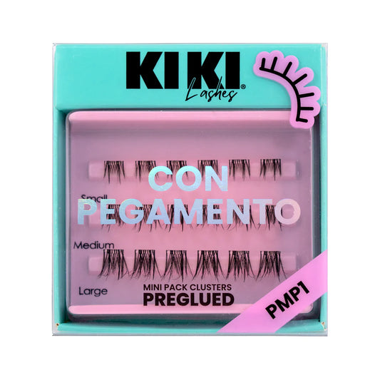 Pestañas postizas KIKI | MINI PACK CLUSTERS CON PEGAMENTO