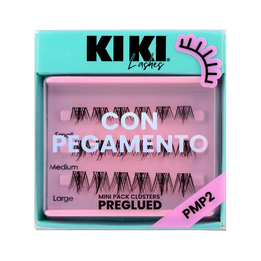 Pestañas postizas KIKI | MINI PACK CLUSTERS CON PEGAMENTO