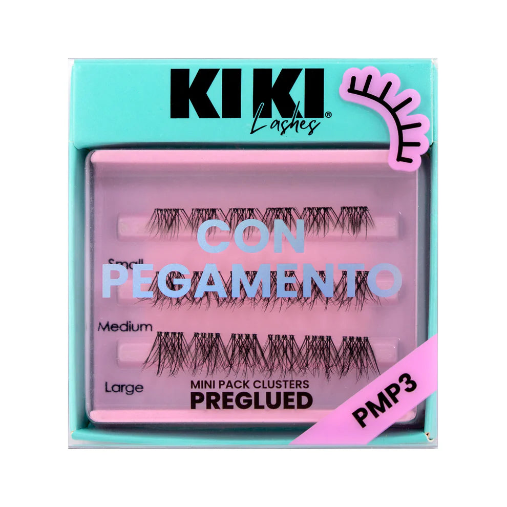 Pestañas postizas KIKI | MINI PACK CLUSTERS CON PEGAMENTO