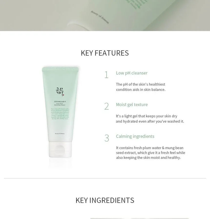 Beauty of Joseon - Limpiador facial Green Plum Refreshing Cleanser